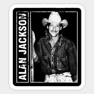 Alan Jackson 80s 90s // Vintage Distressed Fanmade Sticker